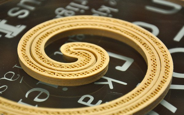 One half of the Spirula 4.0 being printed