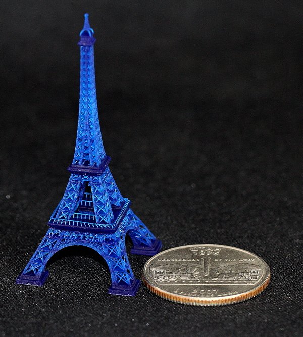 MiiCraft Eiffel tower with size context