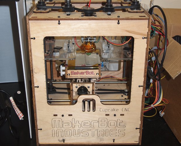 Makerbot Cupcake used to print the scaffolding for bio-engineered pig's bladder footballs Makerbot Cupcake used to print the scaffolding for bio-engineered pig's bladder footballs