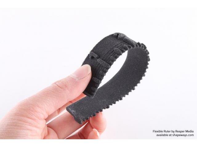 Flexible ruler — Shapeways Black Elasto