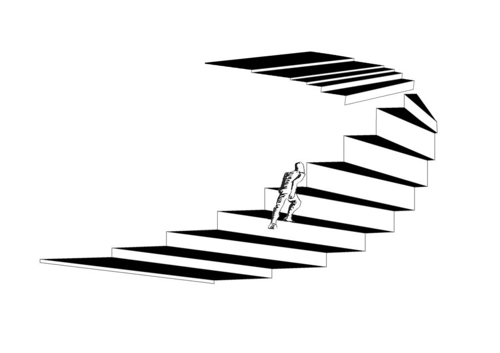 Staircase concept, landscpae house Staircase concept, landscpae house