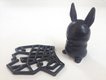 Satin black Shapeways bunny