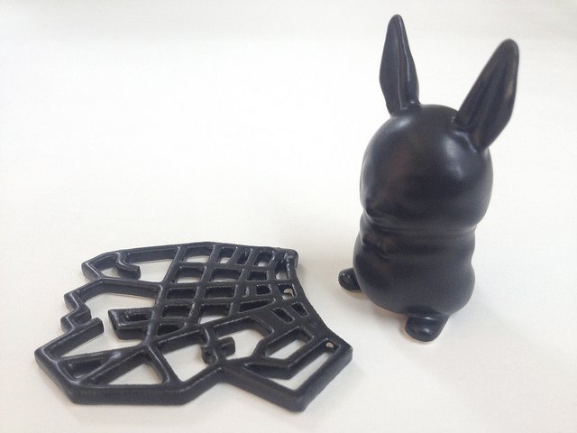 Satin black Shapeways bunny