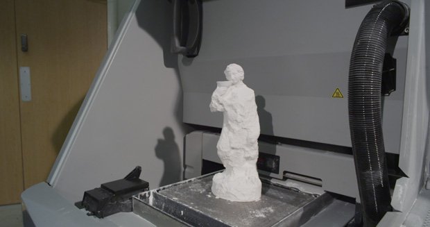 Bacchus replica finished on the 3D printer and ready for processing Bacchus replica finished on the 3D printer and ready for processing