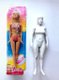 3D printed Barbie next to a pre-packed Barbie 3D printed Barbie next to a pre-packed Barbie
