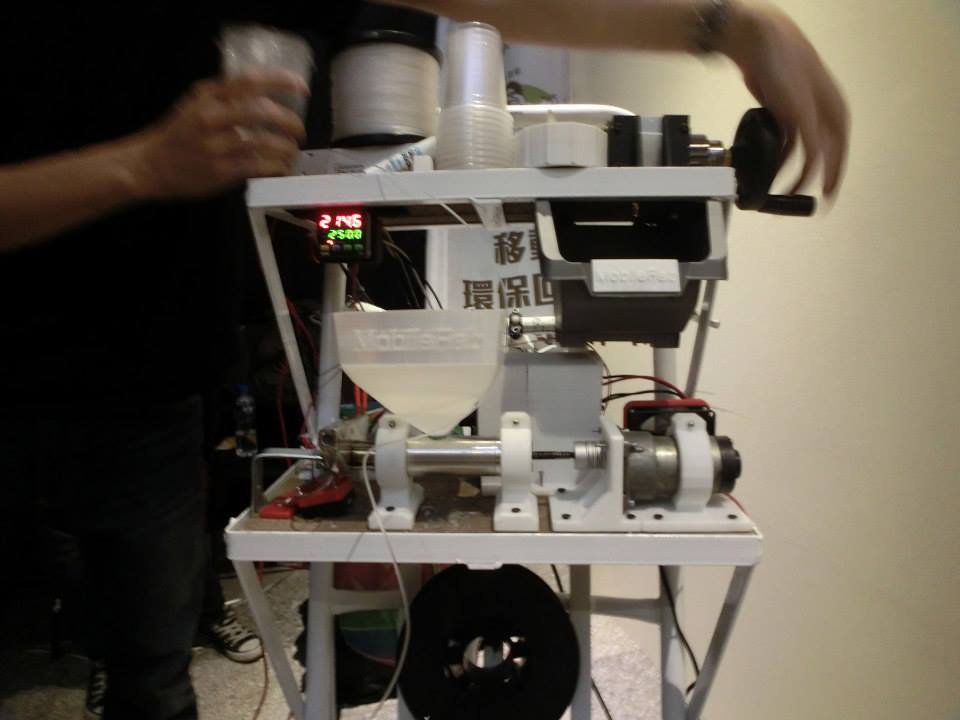 The filament extruder close up The filament extruder close up