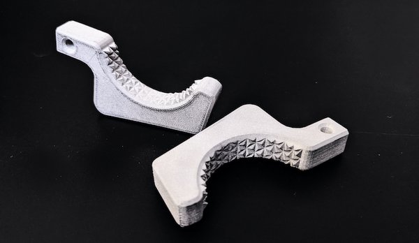 MakerBot gripper part printed with BASF Ultrafuse 316L MakerBot gripper part printed with BASF Ultrafuse 316L