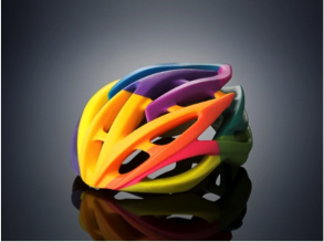 Colour 3D printed helmet