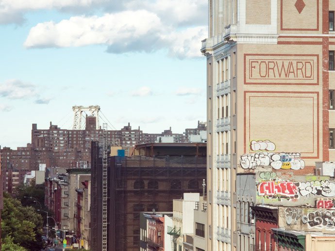 Cityscape image taken with the lens Cityscape image taken with the lens