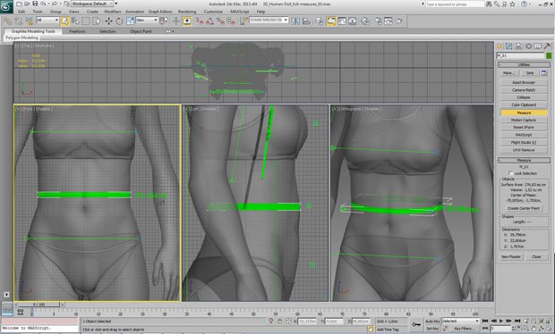 The measuring process for "normal" Barbie The measuring process for "normal" Barbie