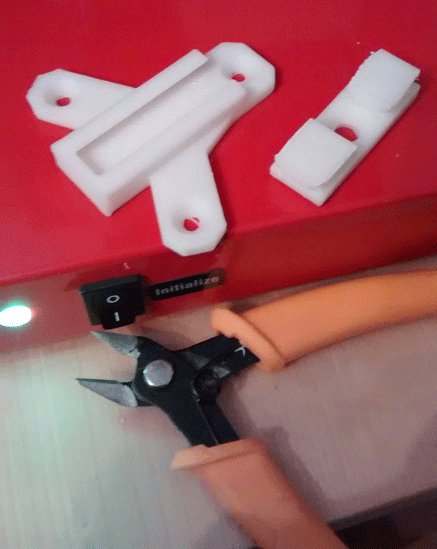 Brackets printed as two interlocking parts Brackets printed as two interlocking parts