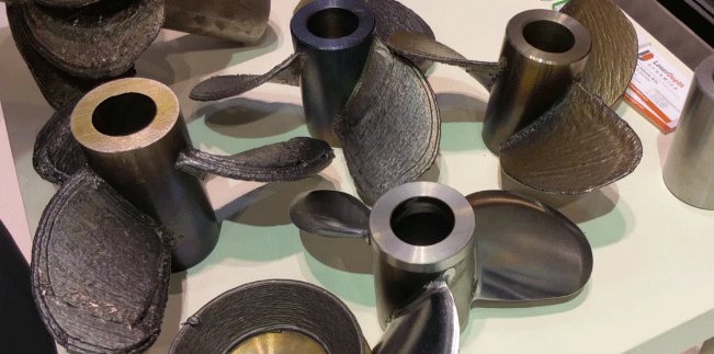 Parts from MWES's additive manufacturing system at IMTS Parts from MWES's additive manufacturing system at IMTS