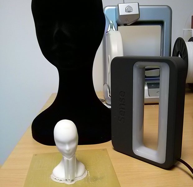 The scanner, the subject and the printed scan.