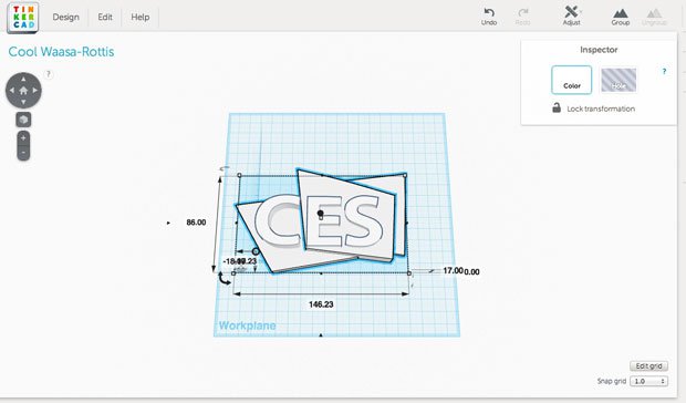 The Logo inside Tinkercad The Logo inside Tinkercad