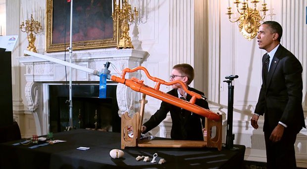 Obama fires a rocket