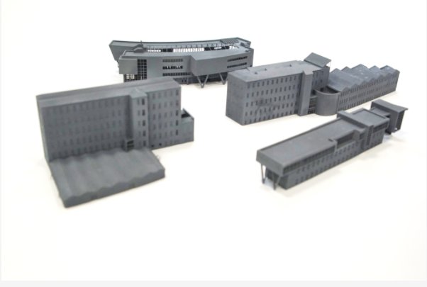 3D Prints of some of the University of Huddersfield buildings