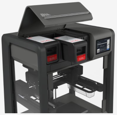 Easily swappable print cartridges make for safe, fast material changes