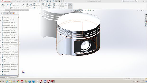 Redesign Sports RSL ferrari Piston CADMODEL Redesign Sports RSL ferrari Piston CADMODEL