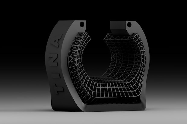 Close up of UNYQ's 3D printed wrist support for gamers. Close up of UNYQ's 3D printed wrist support for gamers.