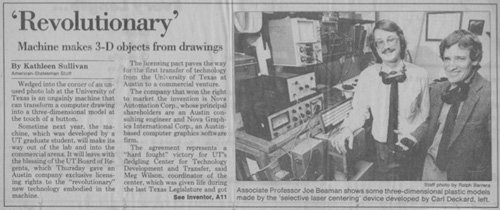 Beaman Deckard Austin American Statesman clipping Beaman Deckard Austin American Statesman clipping