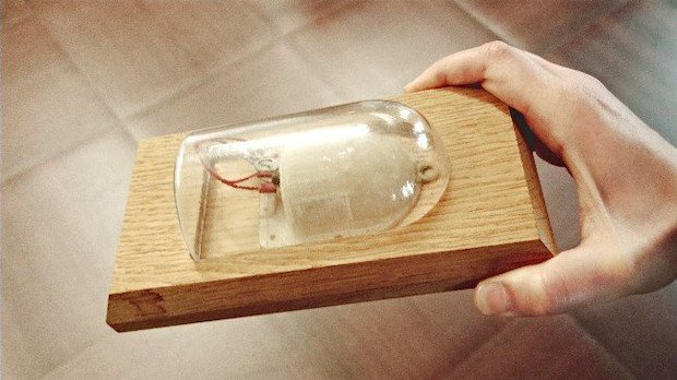 Desk lamp inner reflector prototype produced by Materialise in the 1990s.