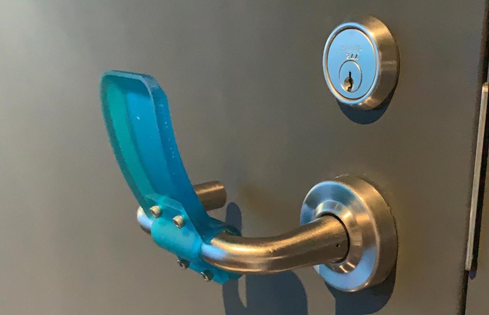 Hands-free door opener printed by SHAKL.