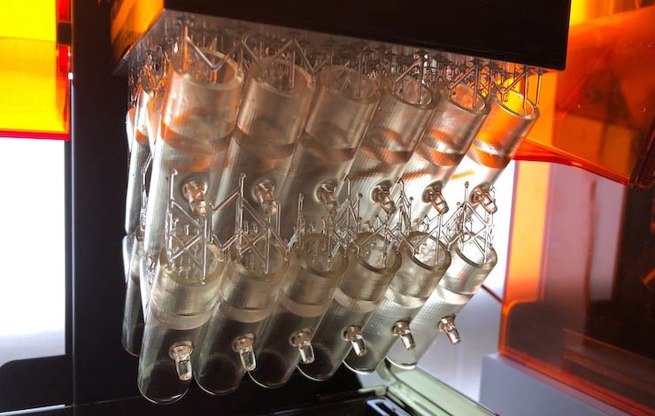 T-shape adapters printed by Formlabs.