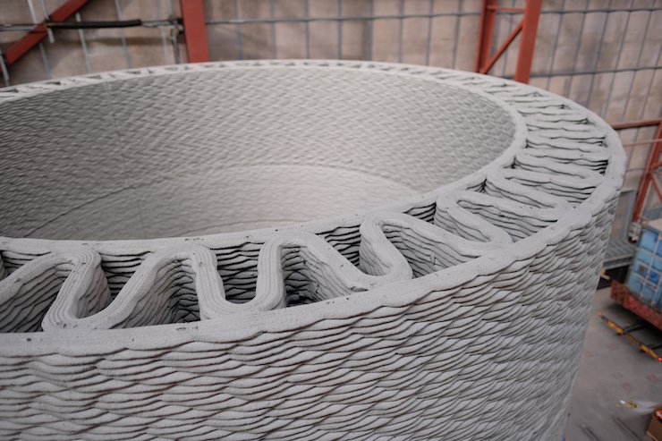 GERenewableEnergy 3D printed turbine tower base.JPG