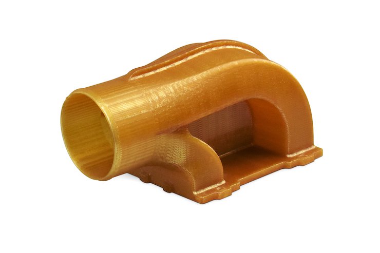 1. Compressor Variable Bleed Valve Duct Adapter. 3D printed in Stratasys Ultem 1010 material.jpg