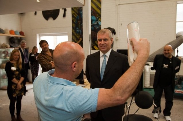 Prince Andrew being scanned by Artec Eva Prince Andrew being scanned by Artec Eva