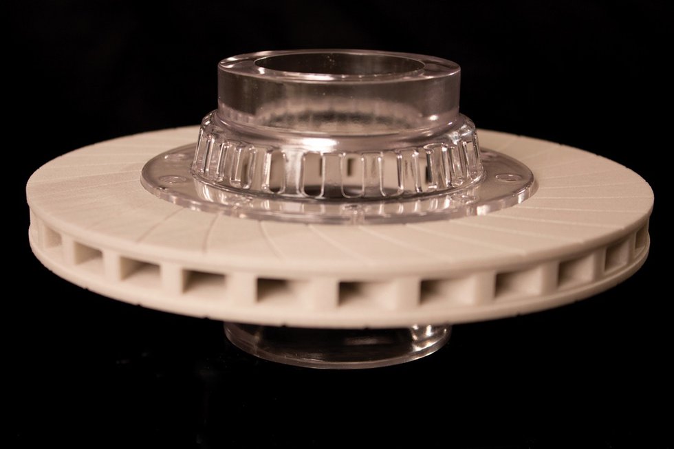 Multi-material 3D printed industrial part from the ProJet 5500X Multi-material 3D printed industrial part from the ProJet 5500X