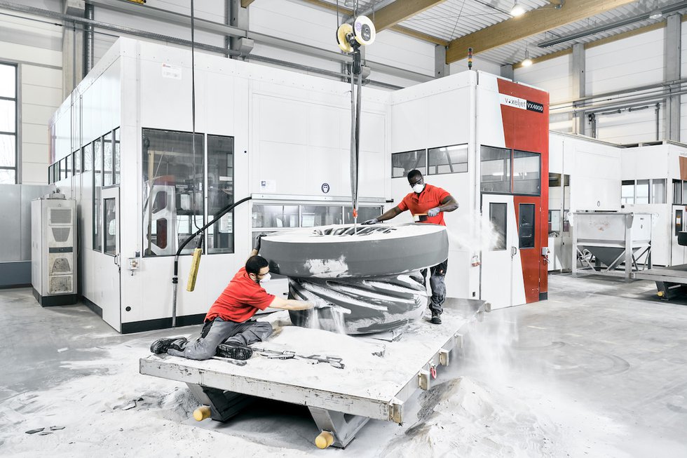 Casting cores 3D printed with Voxeljet's VX4000