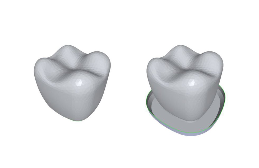 Before and after open boundary extension.