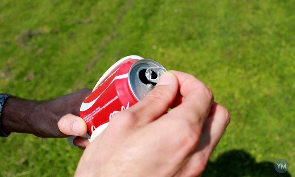 When empty snap off the lid and use as an instrument