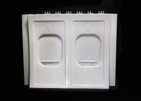 Interior aircraft panel printed on the Infinite-Build 3D Demonstrator.png Interior aircraft panel printed on the Infinite-Build 3D Demonstrator.png