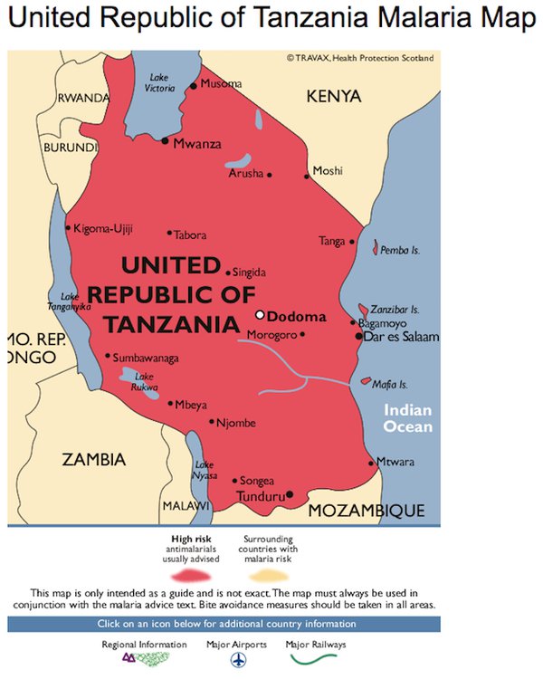 Tanzania Malaria high risk map Tanzania Malaria high risk map