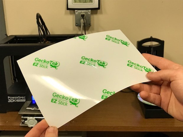 GeckoTek EZ Stick      EZ Stick harnesses advanced coating technology to prevent warping and allows for easy removal of a built part. - GeckoTek/ Kickstarter