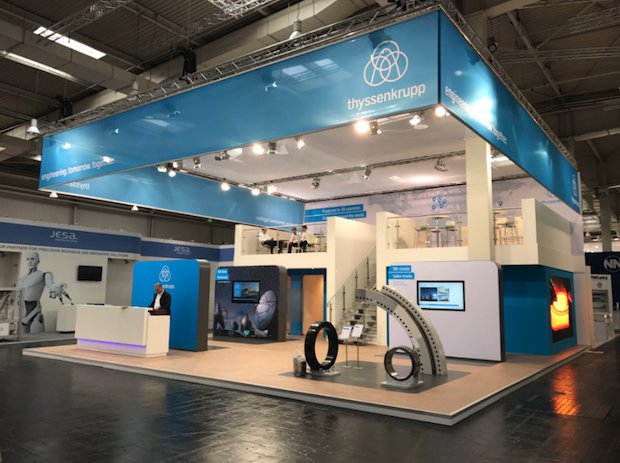 Thyssenkrupp's stand from Hannover Messe 2017      Thyssenkrupp's stand from Hannover Messe 2017 - Team Hoynck/ Twitter