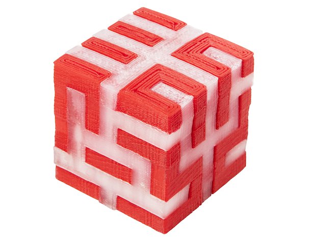 Verbatim BVOH material      Verbatim's BVOH material put to use in the printing of a cube.