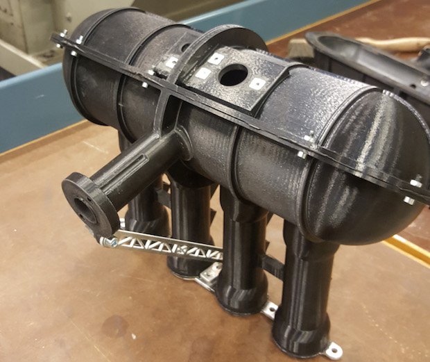 University of Linkoping FS' 3D printed intake manifold.