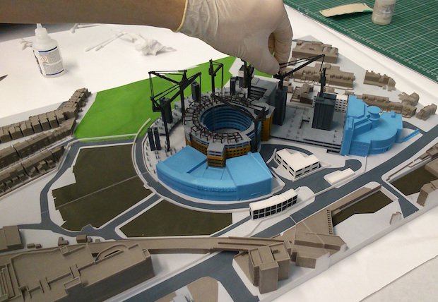 Hobs Group BBC Studios      A 3D printed model of the BBC Television Centre in London. - Hobs Group