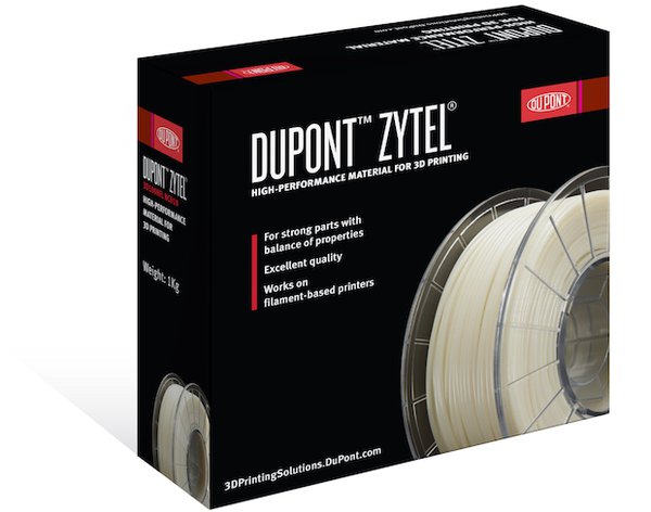 DuPont Zytel                Zytel 3D1000FL is said to produce strong and stiff functional parts.