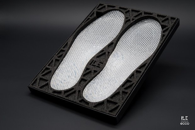 Ecco Shoe silicone midsoles      Examples of silicone 3D printed footwear midsoles