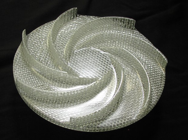 Part printed in Somos Element by Peridot Inc. to be fired out in investment casting process.