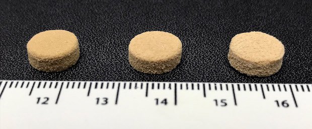 FabRx Paracetamol_tablets_printed_with_the_Sintratec_Kit      Paracetamol tablets printed with the Sintratec Kit. - FabRx