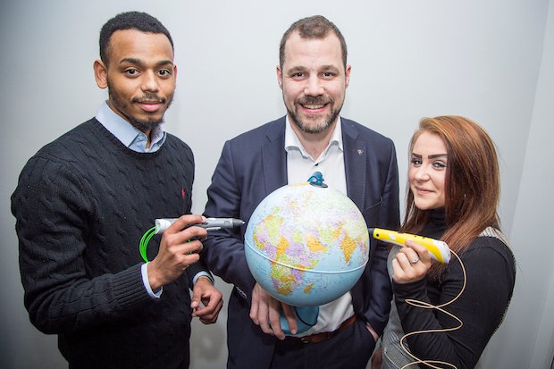 3ecruit global expansion      Left to right: Scott Evans from POSability, 3ecruit co-founder Jan Vandewalle and Amber Neild from 3ecruit. - 3ecruit