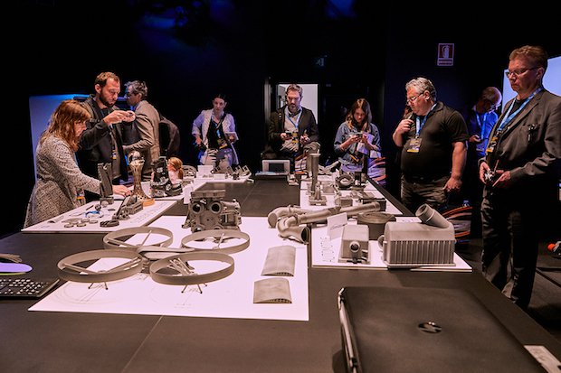 HP Global Innovation summit      Media and analysts assess some of the latest applications to come of HP's Multi Jet Fusion process during the company's 2018 Global Innovation Summit. - HP