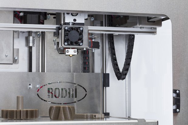 Rodri printer      Inside the Rodri 3D printer.