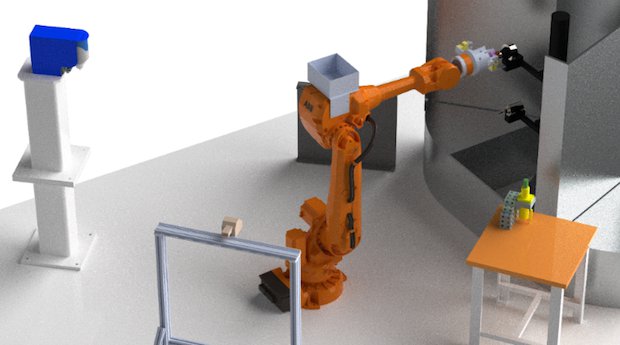 FlexiFinish cell combines multiple post processing methods, in-process measurement and robotic delivery.