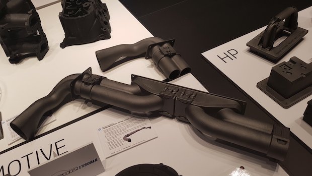 Formula Racing Car battery cooling system HP      A battery cooling system manufactured by a Formula Racing Car customer of HP's using its Multi Jet Fusion technology.